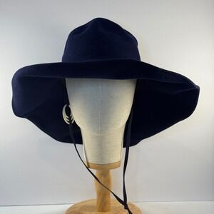 Frank Olive Vintage Wool Hat | 1960s‎ Union Made Navy Wide Brim | Frank's Girl
